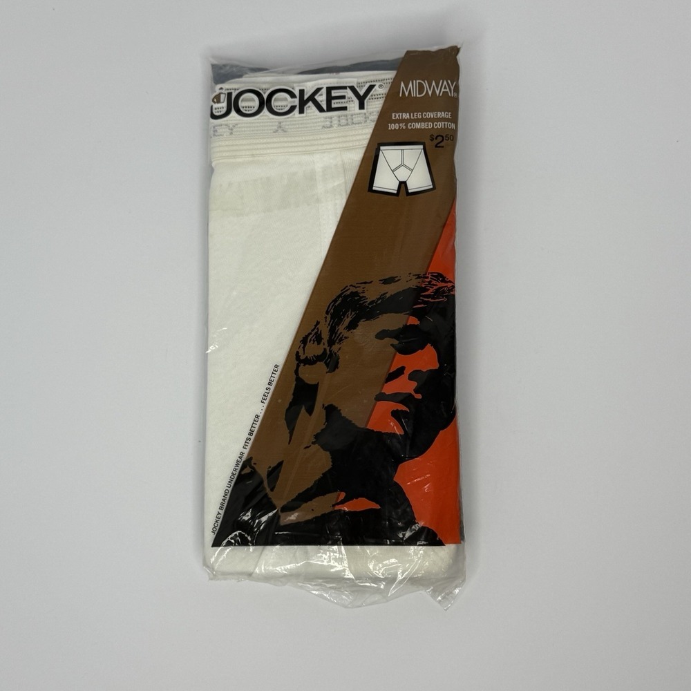 Vtg 1971 Jockey Midway‎ Boxer Brief Style 1101 Size 44 NOS Single Pack